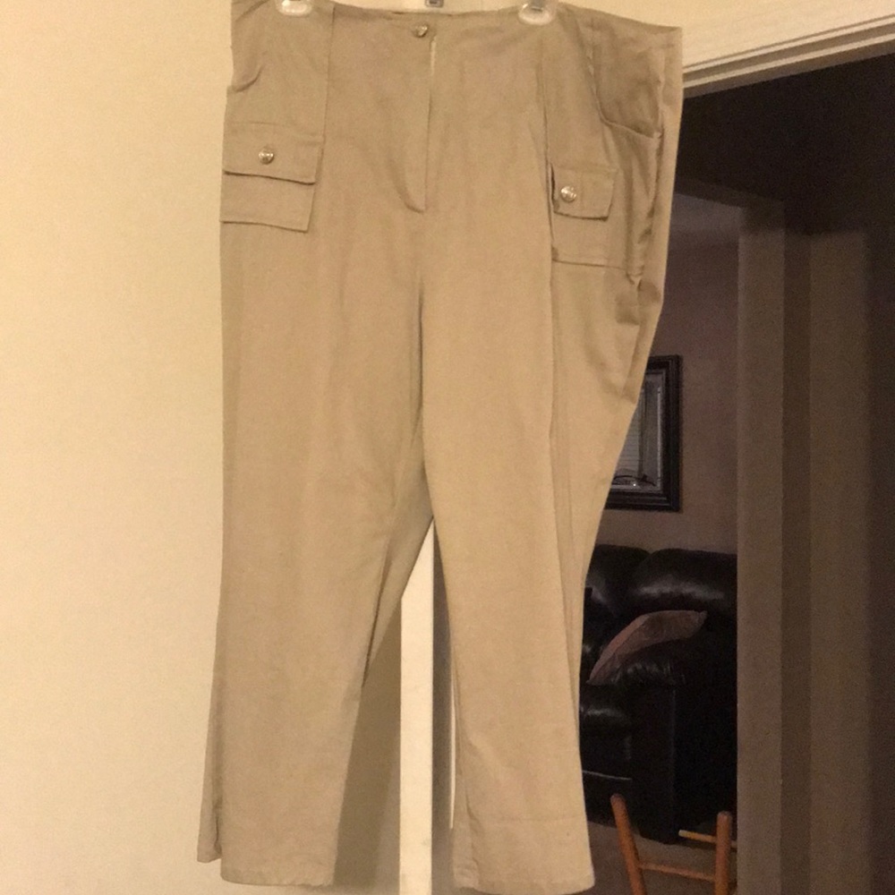 Ladies plus size kaki pants